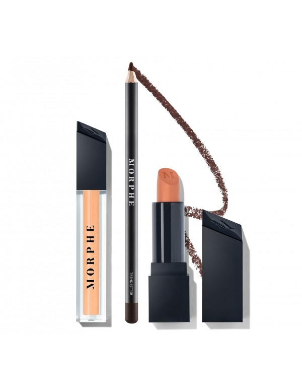 MORPHE - OUT & A POUT CARAMEL NUDE LIP TRIO