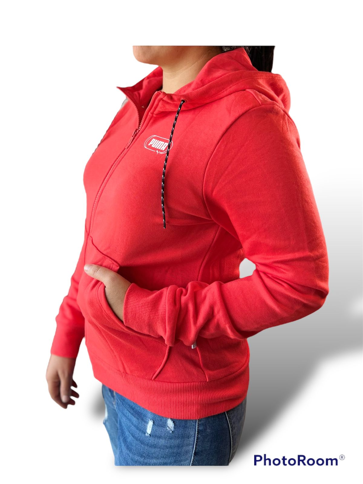PUMA POLERA ROJA CON CAPUCHA-1