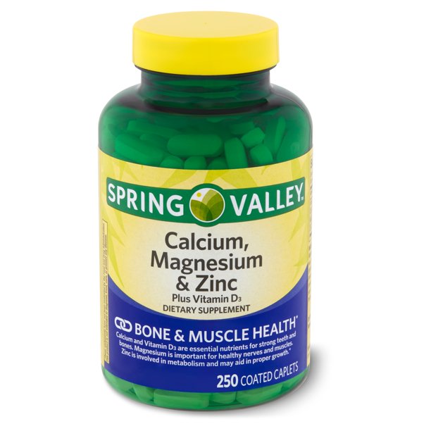 VITAMINA pring Valley Spring Valley Calcium, Magnesium & Zinc plus